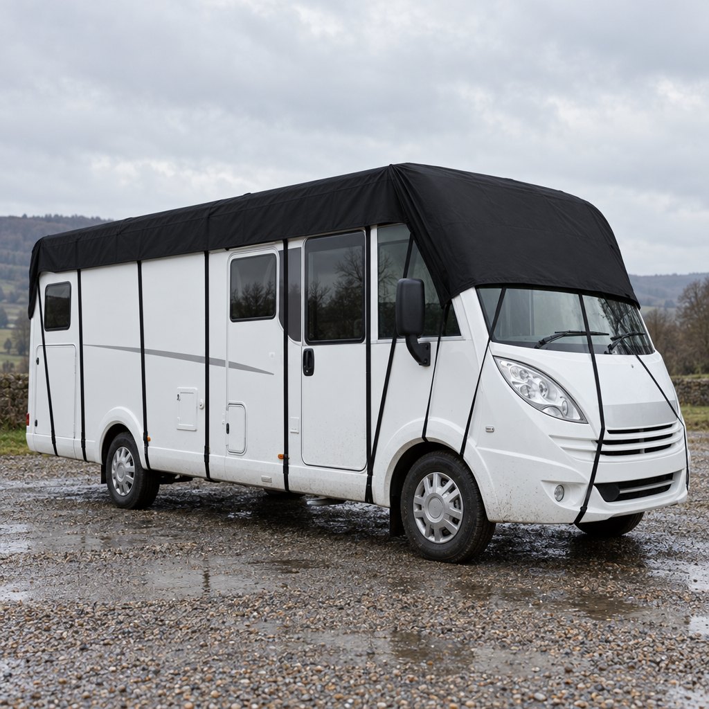 Camping-car équipé de la housse de toit