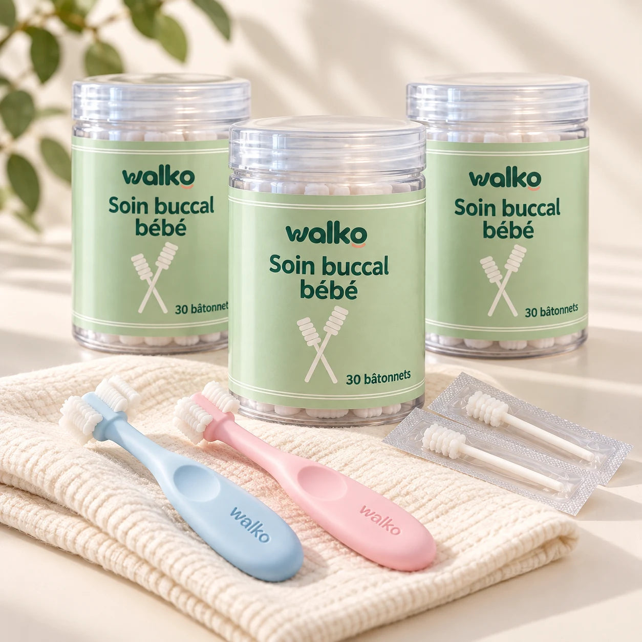 Pack Walko : 3 pots et 2 brosses — illustration de marque